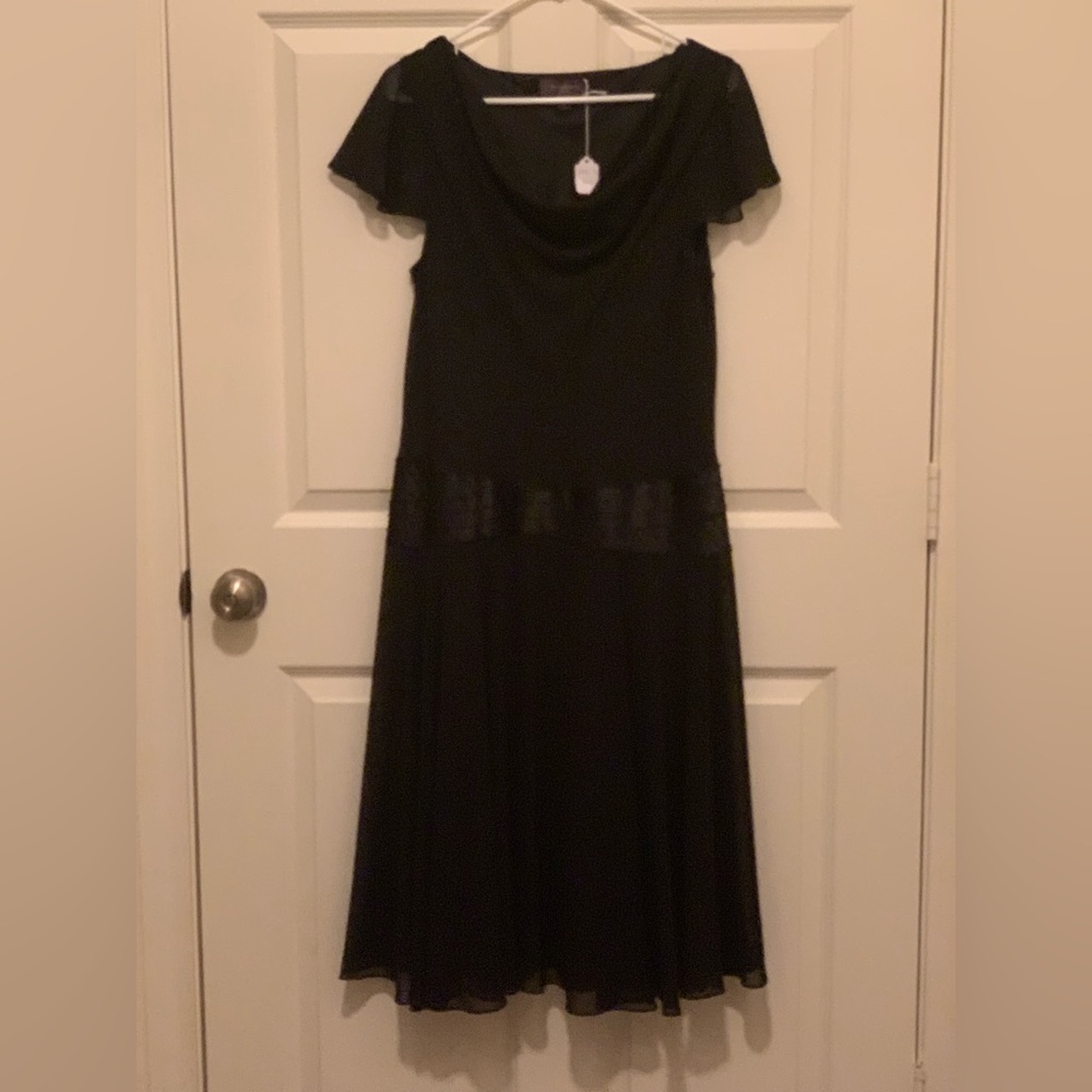 Liz Claiborne Black Midi Dress.   Size-16